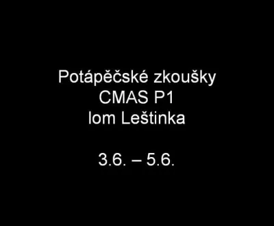 Zkoušky CMAS P1, fotografie 1